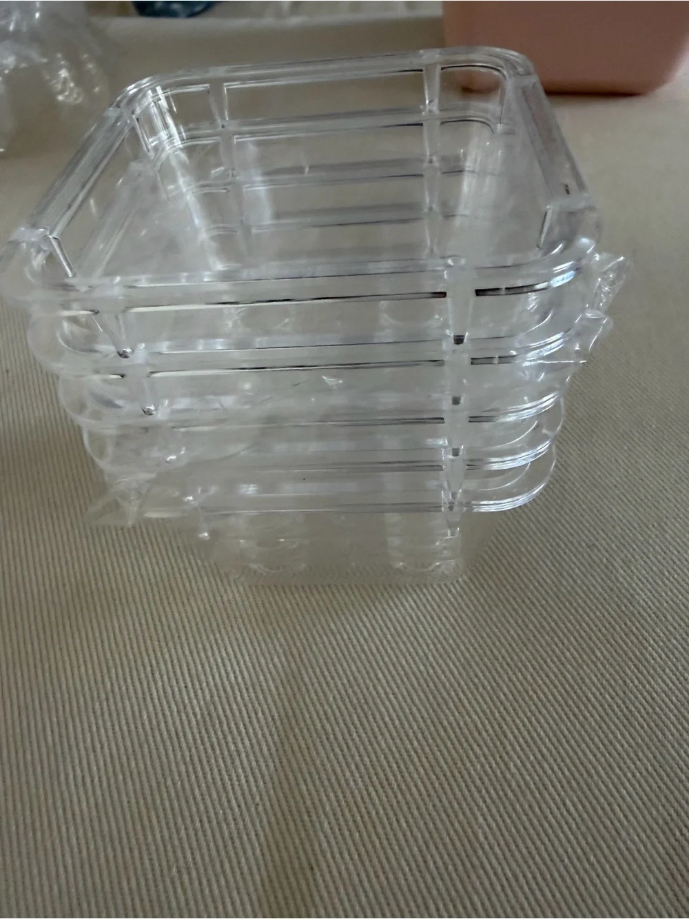 Pink and Clear Desk and Drawer Organizer